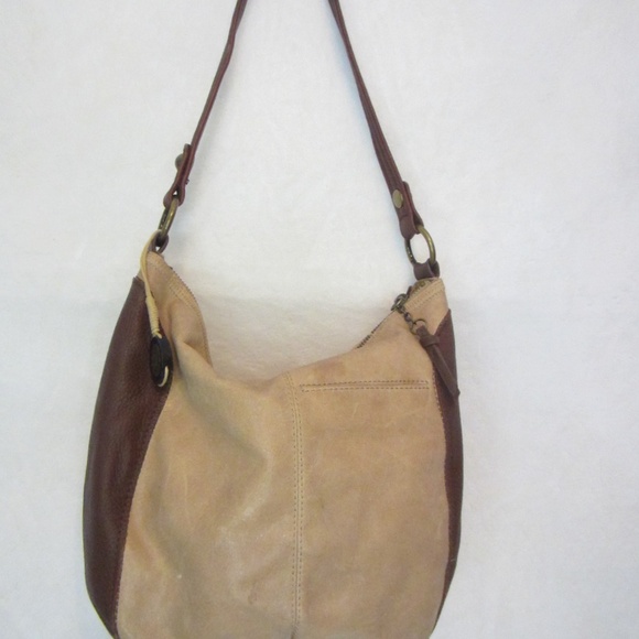 The Sak Brown Leather Tote Single Strap Zip Closure - Picture 12 of 15